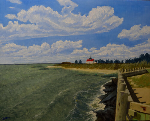 East Point Lighthouse Bulkhead by Philip Sieri, Painting for Sale on Singulart