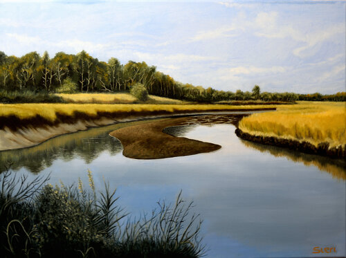 Dividing Creek Sand Bar by Philip Sieri, Painting for Sale on Singulart
