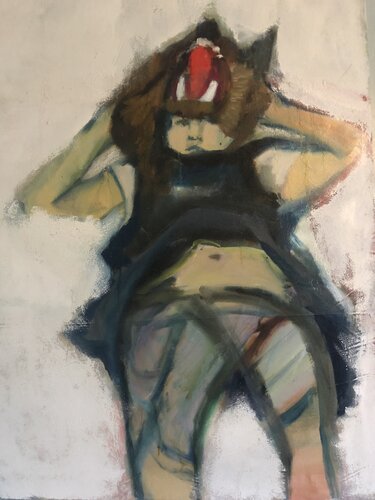 Wolf Girl by Cassandra Mahoney, Painting for Sale on Singulart