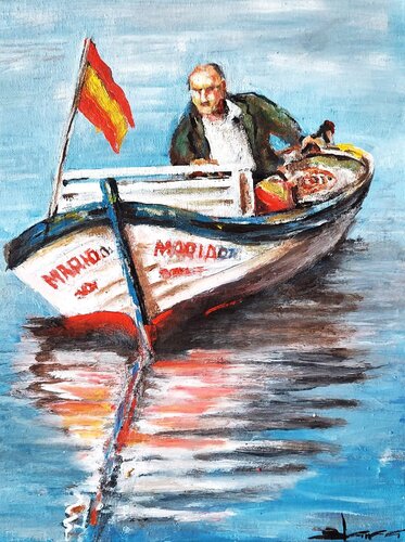 Fishing de b regalado, Pintura a la venta en Singulart
