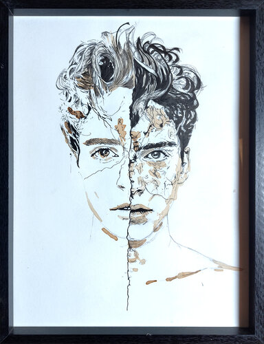 Damien by Julie Balsaux, Drawing for Sale on Singulart