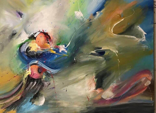 Symphonie ded  Wandels by Ibrahim Mahran, Painting for Sale on Singulart