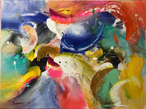 Farbenwirbel der Erfahrung by Ibrahim Mahran, Painting for Sale on Singulart