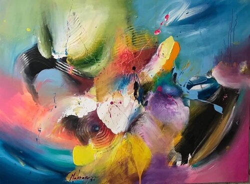 Farbklänge des Leben by Ibrahim Mahran, Painting for Sale on Singulart