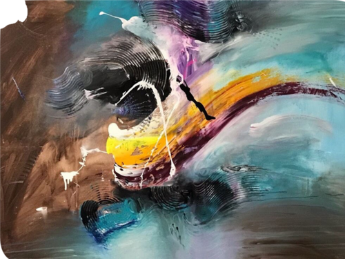 Dynamik des Moments by Ibrahim Mahran, Painting for Sale on Singulart