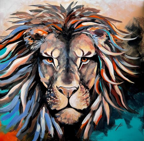 Lion King di Lena Blaha, Pittura in vendita su Singulart
