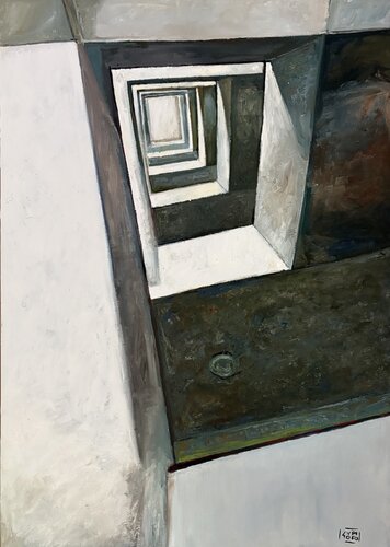 Scala B int.6 #5 van Pier Fortunato Bottan, Schilderij te koop op Singulart