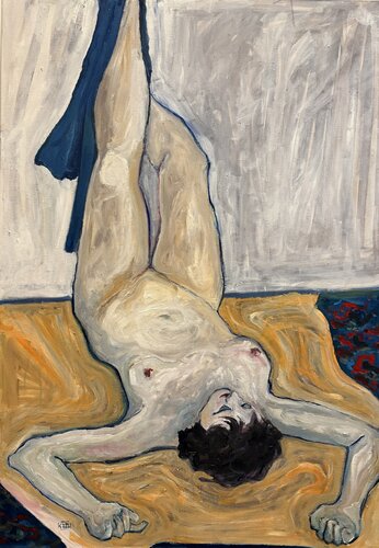 On the yellow canvas van Pier Fortunato Bottan, Schilderij te koop op Singulart