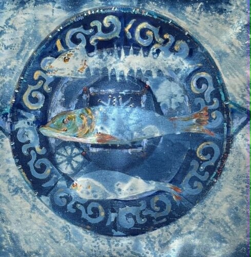 Uneaten fish by Viola Benešová, Textile for Sale on Singulart