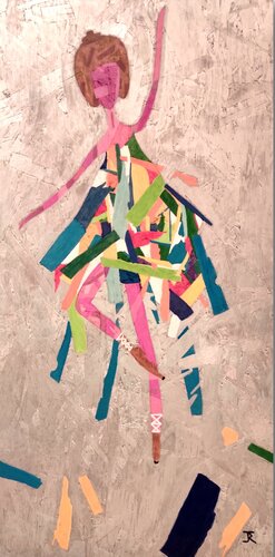 LA BALLERINA SENZA VOLTO - SERIE "SILVER" N.3 - MATRICOLA N°001308202500/JR von jacopo rizzo, Malerei kaufen auf Singulart