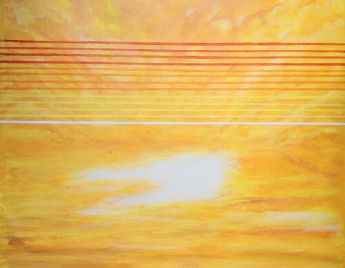 Ciel jaune d'Okinawa by Annie Darmon Tetart, 絵画 for Sale on Singulart