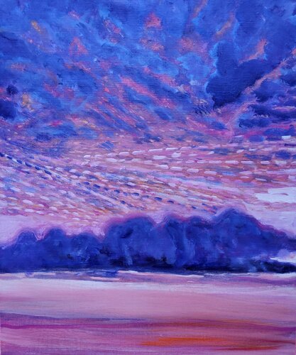 Nuages  bleus by Annie Darmon Tetart, Painting for Sale on Singulart