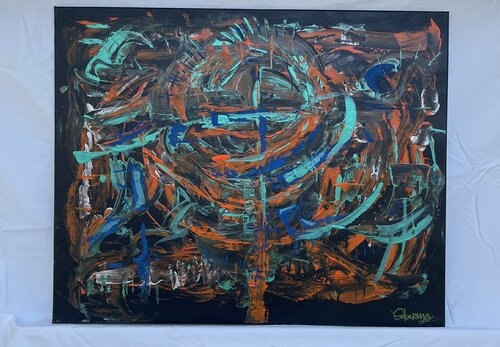 Ginga ( Galaxie) by Romane Millet, Painting for Sale on Singulart
