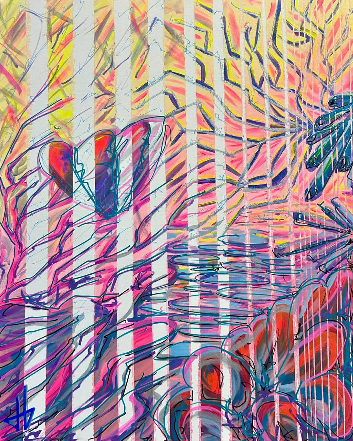 Coral fever JULIEN GILLES Pintura original en venta