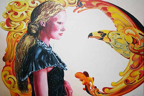 "Sie wagte es, alles auf eine Karte zu setzen" by Marion Thiel, Painting for Sale on Singulart