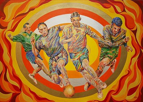 "Eines muss man ihm lassen, tanzen kann er gut" di Marion Thiel, Pittura in vendita su Singulart