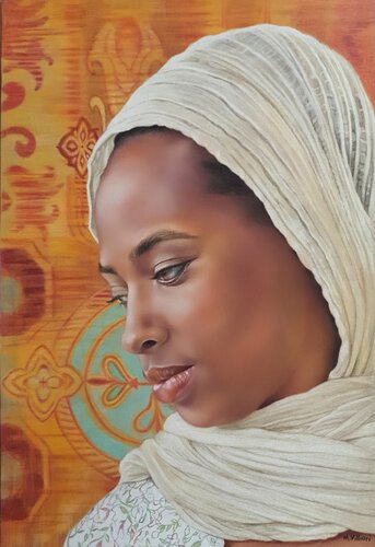 Veiled Mystery by Maria Villioti, Drawing for Sale on Singulart