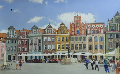 Old Marketsquare - Poznan von Maria Villioti, Zeichnungen kaufen auf Singulart