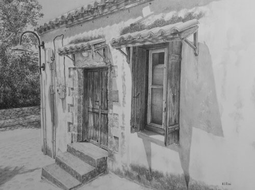 Old House von Maria Villioti, Zeichnungen kaufen auf Singulart