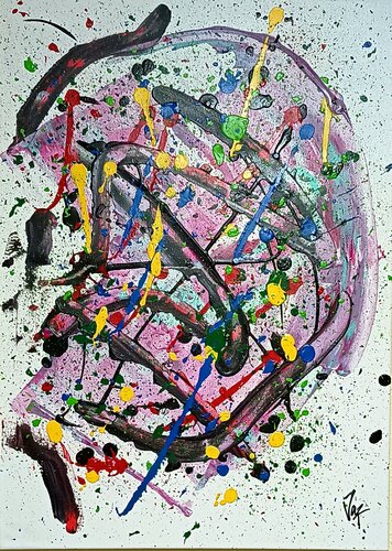Vibrant chaos by Adolfo Vázquez Burgos, 油畫 for Sale on Singulart