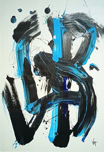 Pulse in blue par Adolfo Vázquez Burgos, Peinture en vente sur Singulart