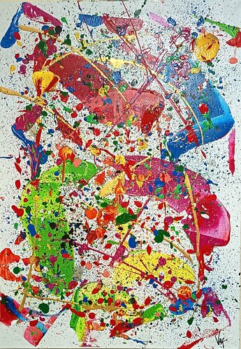 Paint Explosión van Adolfo Vázquez Burgos, Schilderij te koop op Singulart