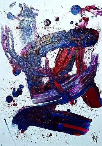 Pulse Magenta par Adolfo Vázquez Burgos, Peinture en vente sur Singulart