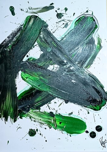 Green Fury by Adolfo Vázquez Burgos, Painting for Sale on Singulart