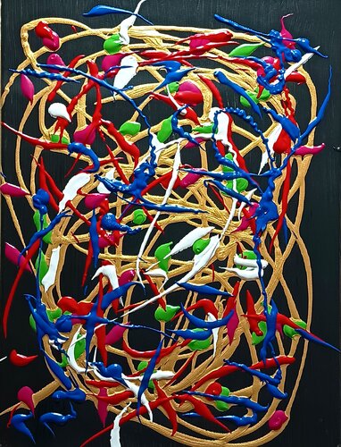 Chromatic Knot van Adolfo Vázquez Burgos, Schilderij te koop op Singulart