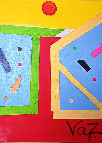 Fragmented sun by Adolfo Vázquez Burgos, Painting for Sale on Singulart