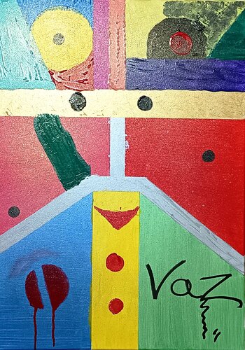 Crossing of energy by Adolfo Vázquez Burgos, Painting for Sale on Singulart