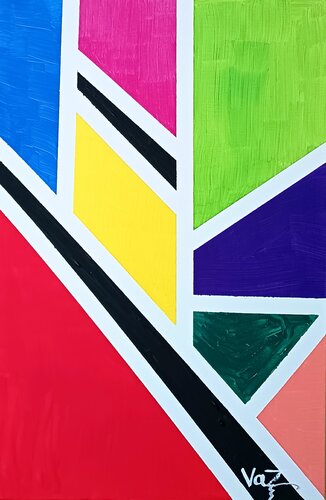 Geometric color by Adolfo Vázquez Burgos, 絵画 for Sale on Singulart