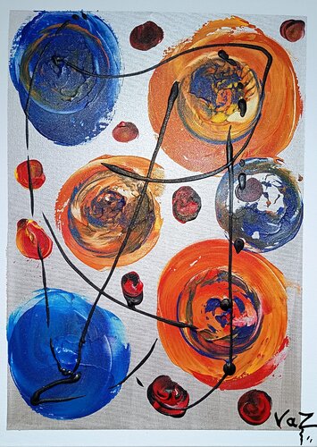 Orbites Entrelacées van Adolfo Vázquez Burgos, Schilderij te koop op Singulart