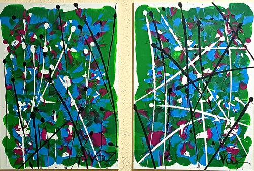 Jardín eléctrico di Adolfo Vázquez Burgos, Pittura in vendita su Singulart