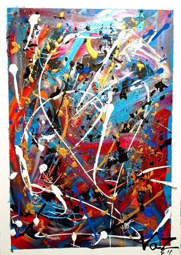 Chromatic storm van Adolfo Vázquez Burgos, Schilderij te koop op Singulart