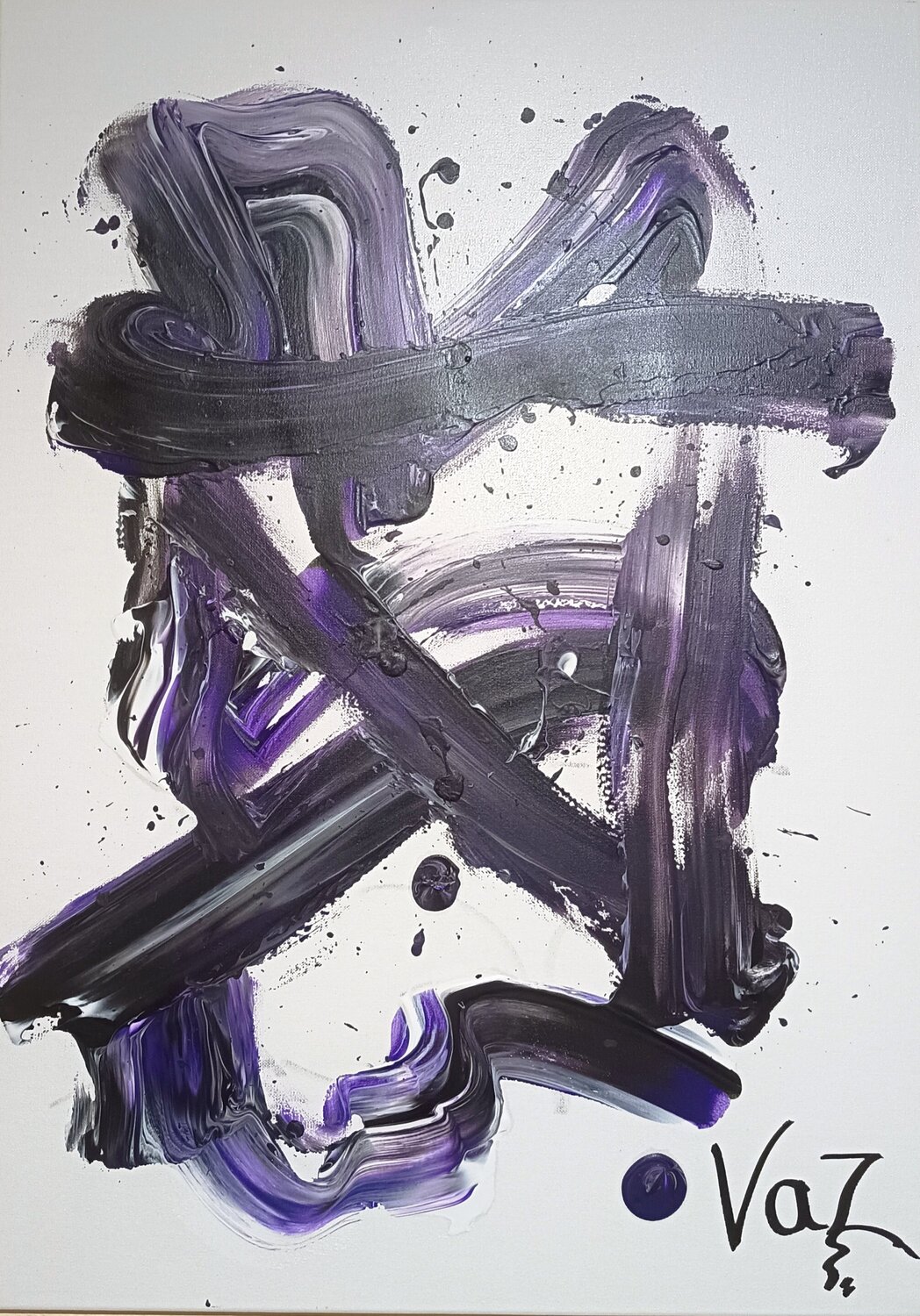 Pulse in Violet Adolfo Vázquez Burgos Peinture originale à vendre