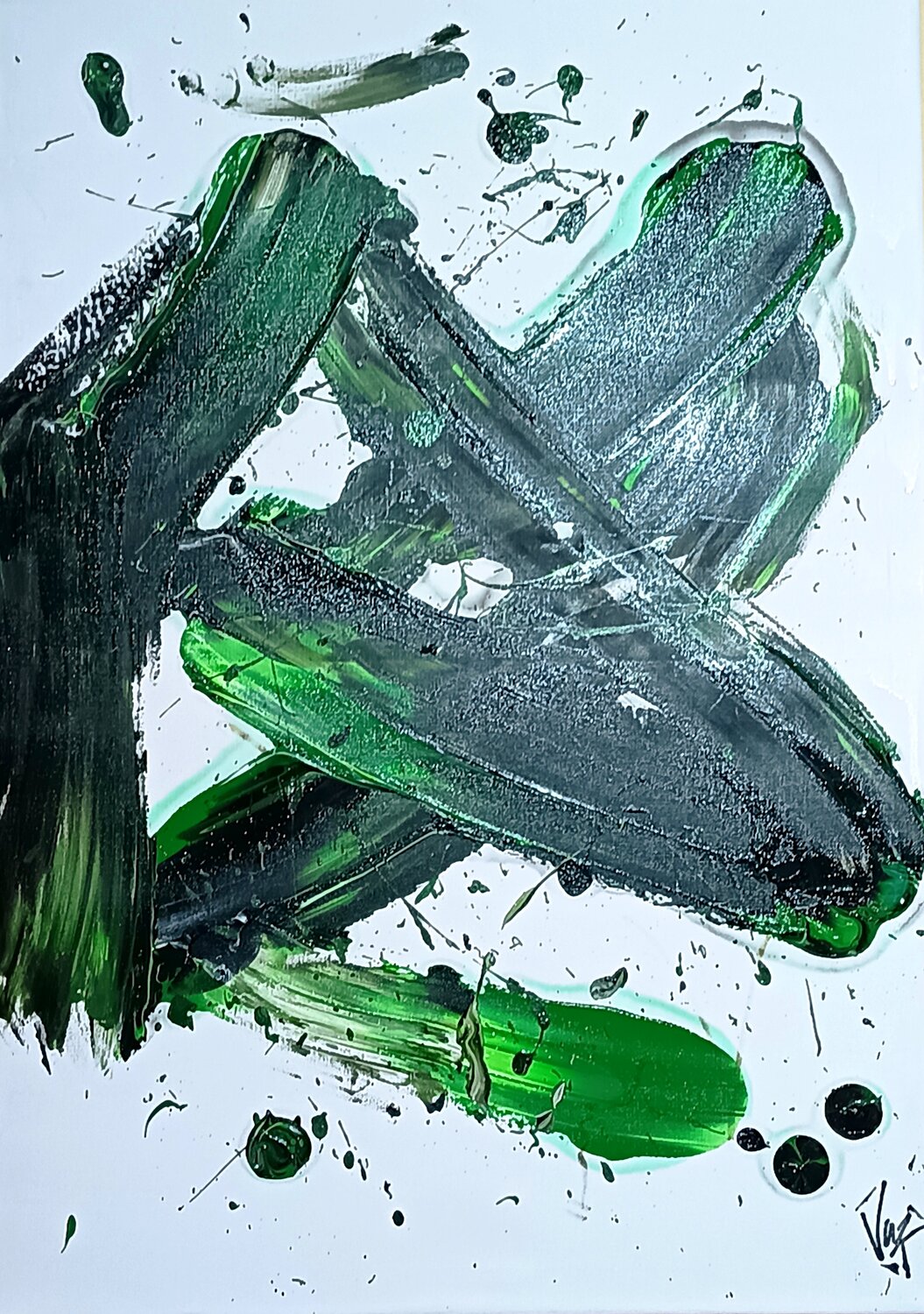 Green Fury Adolfo Vázquez Burgos Originalgemälde zu verkaufen