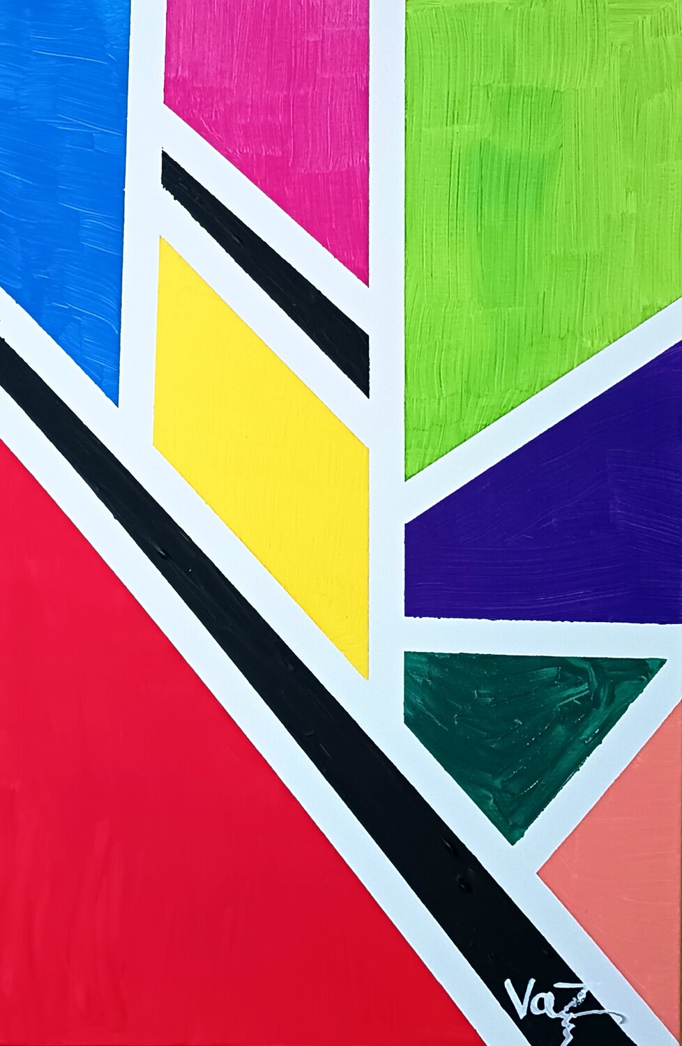 Geometric color Adolfo Vázquez Burgos Origineel schilderij te koop