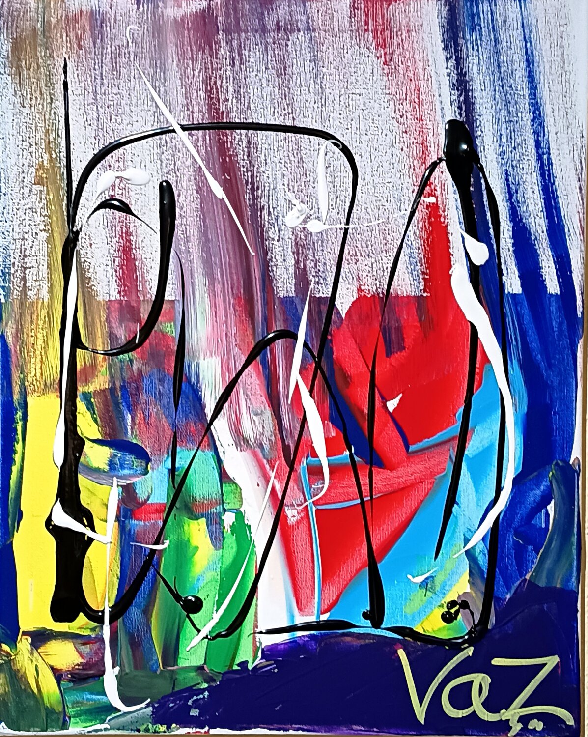 Wild Geometry Adolfo Vázquez Burgos Originalgemälde zu verkaufen