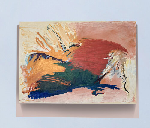 Oceanic rock No. 6 a landscape view from oceanic rocks close to seashore de Amin Shojaei, Pintura a la venta en Singulart