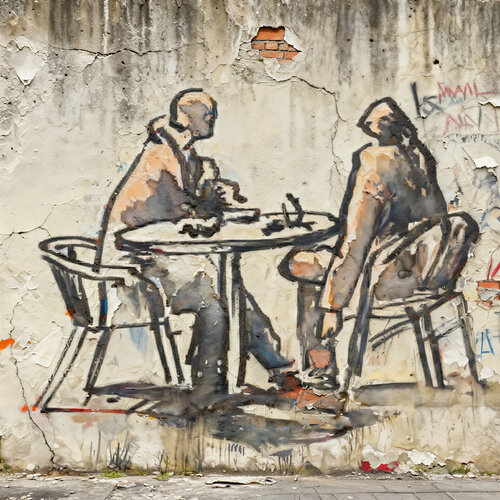 Discussion by Luca Capea by Luca Capea, Print for Sale on Singulart