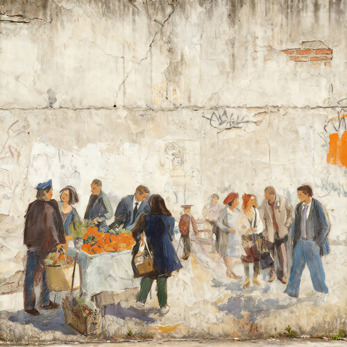 Market Conversations by Luca Capea by Luca Capea, Print for Sale on Singulart