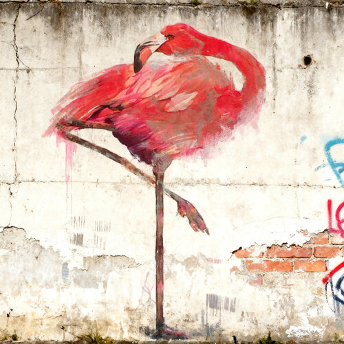 Urban Flamingo van Luca Capea, Afdruk te koop op Singulart