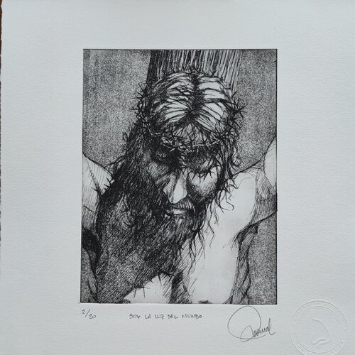 Soy la luz del mundo by Carlos Pascual, Work on Paper for Sale on Singulart