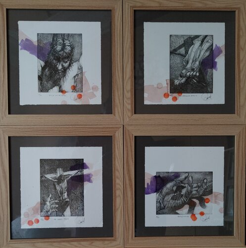 Serie Cristo, cuatro motivos distintos by Carlos Pascual, Work on Paper for Sale on Singulart