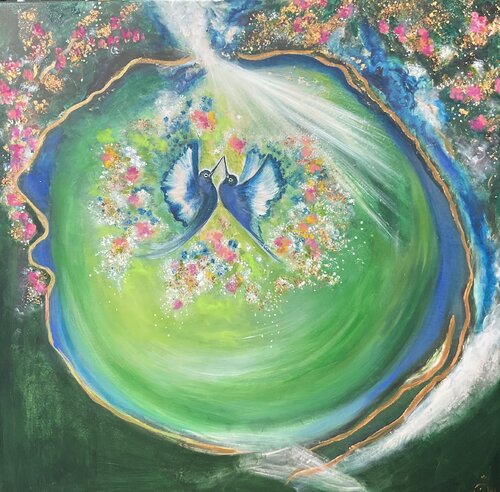 kolibrierne par Tóra María Erlingsdóttir, Peinture en vente sur Singulart