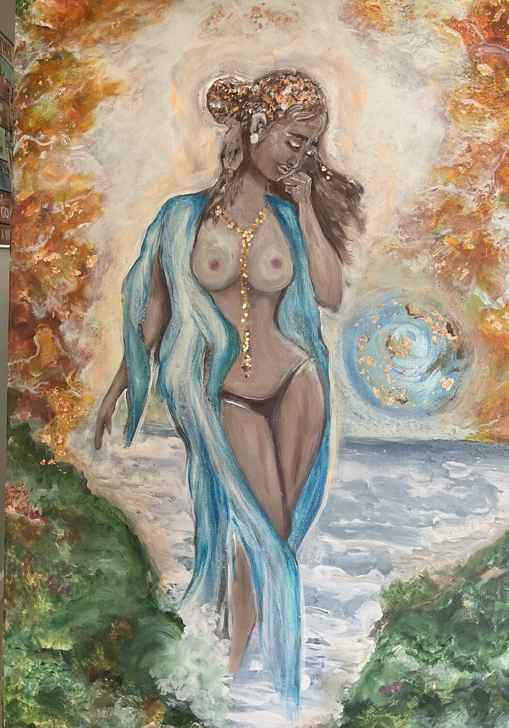 water Goddess Tóra María Erlingsdóttir Originalgemälde zu verkaufen
