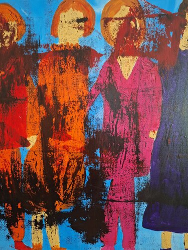 Dance of women by Gabriele Knospe, Painting for Sale on Singulart