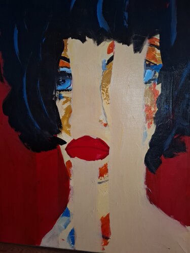 Marie, deconstructed portrait no. 1 van Gabriele Knospe, Schilderij te koop op Singulart