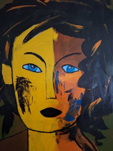 "Portrait of Frida" par Gabriele Knospe, Peinture en vente sur Singulart
